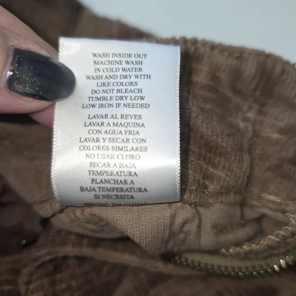 KanCan Signature Brown Corduroy Flare Pants Size 26 High Rise Stretch Boho Retro - Picture 7 of 7
